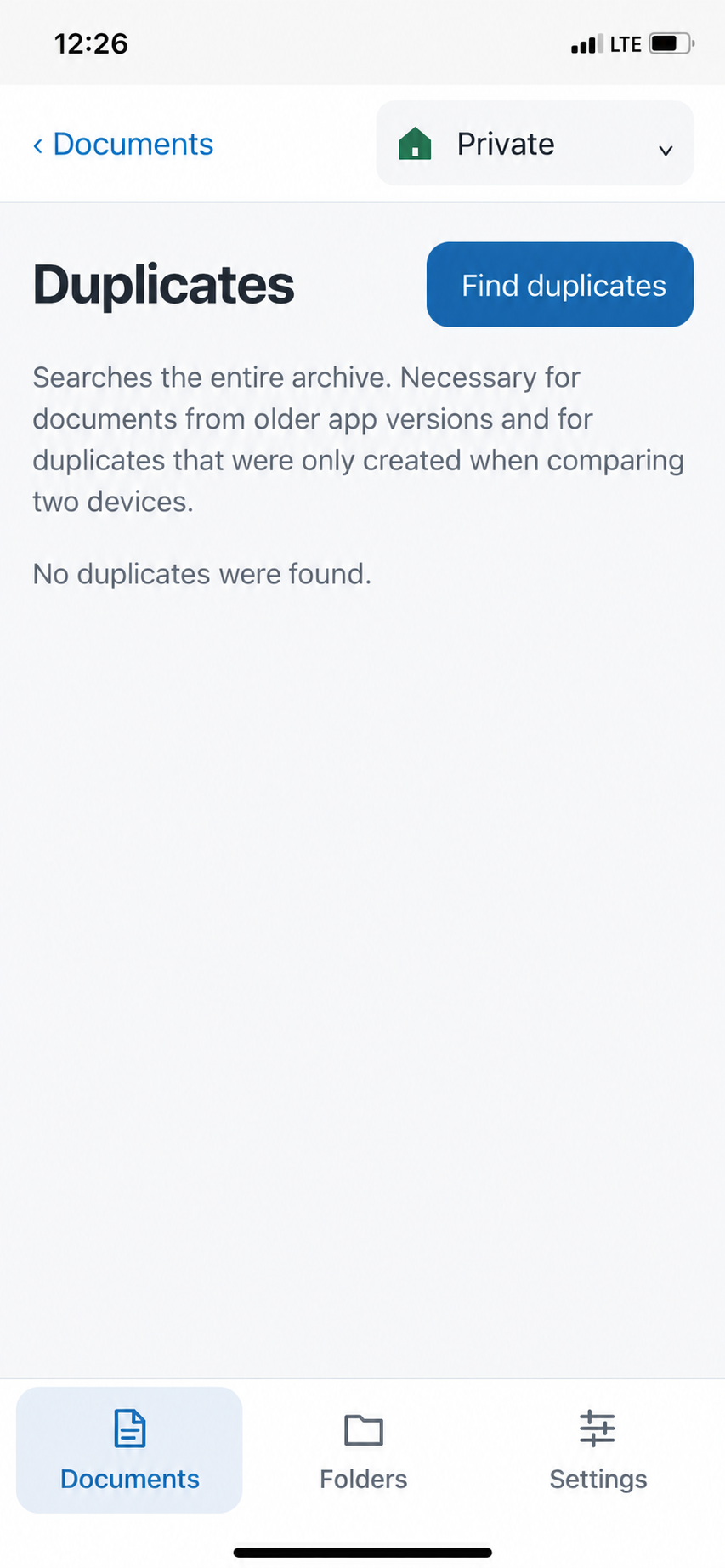 Result: no duplicates were found