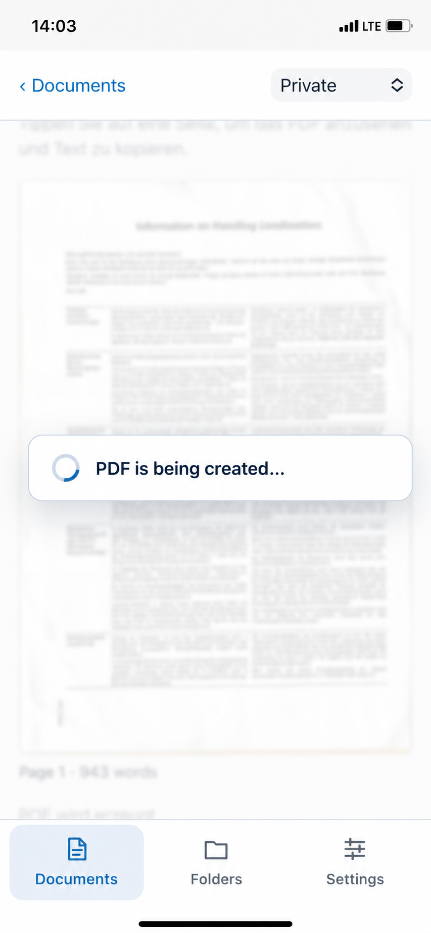 Message: creating PDF