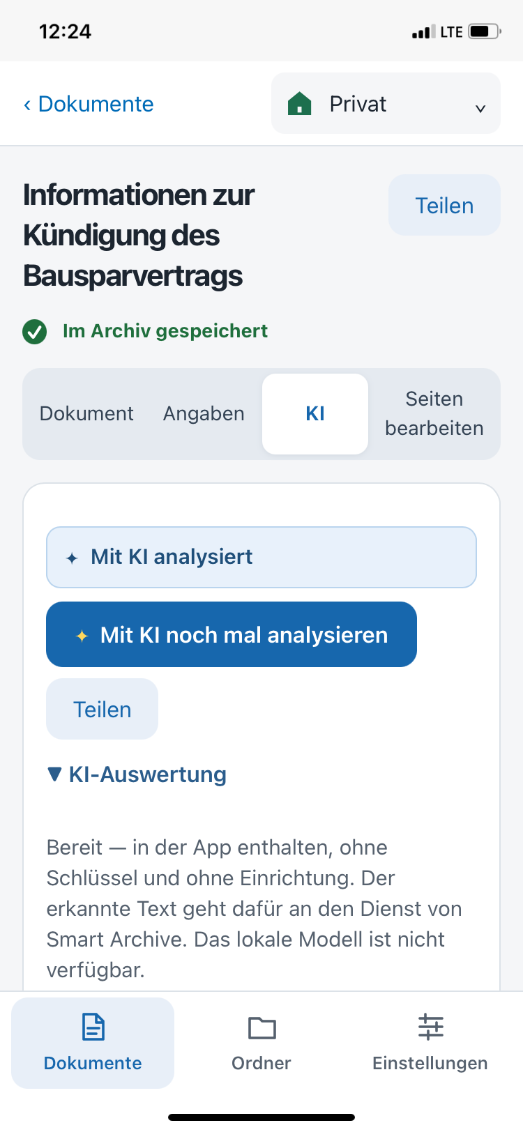 Reiter KI mit Mit KI analysiert und Mit KI noch mal analysieren