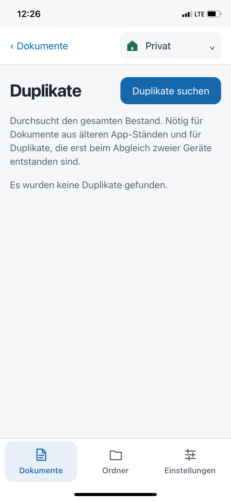 Ergebnis Es wurden keine Duplikate gefunden