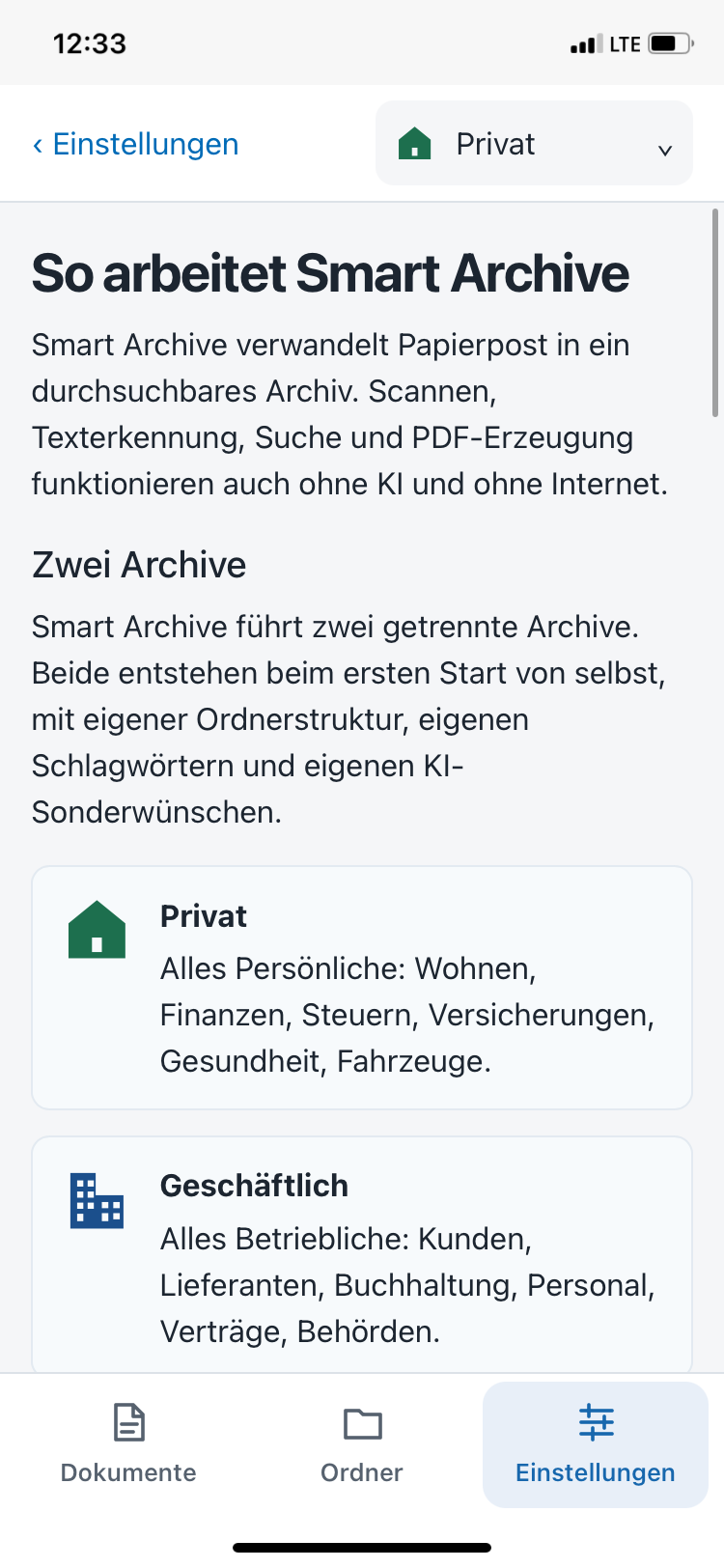 Hilfe und Einführung: So arbeitet Smart Archive